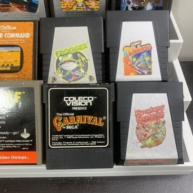 Video Game Lot 1980s Atari 2600 Colecovision Moon Patrol Super Cobra River Raid+