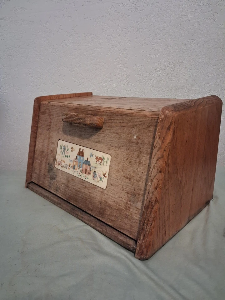 International Heartland Wooden Breadbox Vintage Country Farmhouse - Image 2 of 2