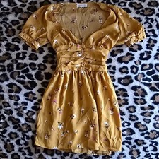 Urban Outfitters Emmy Ruched Floral Mini Dress XS