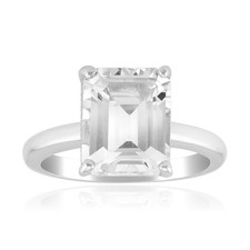 Weißer Topas Sterling Silber Ring Nigeria 3,8ct
