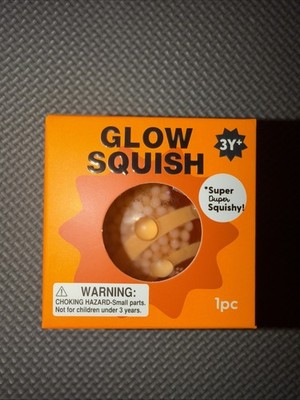 J'adore Glow Squish Super Duper Squishy Tactile Squeeze Toy Orange
