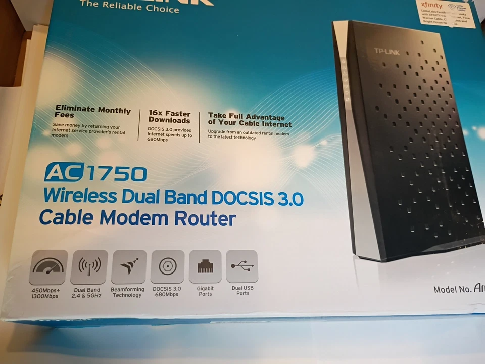 TP-LINK Archer CR700 Wireless Dual Band AC1750 DOCSIS 3.0 Cable Router Sealed - Image 2 of 3