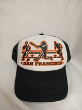 San Fransisco Giants Vintage Inspired Baseball YOUTH Trucker Hat Black
