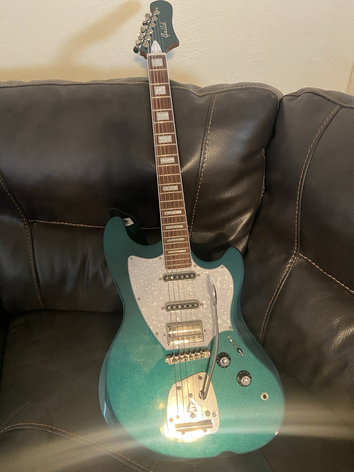 Guild Surfliner Deluxe Evergreen Metallic - Solid Body Electric Guitar