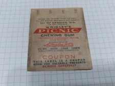 Vtg 1910's American Chewing Gum Wrapper Wrigley's Picnic