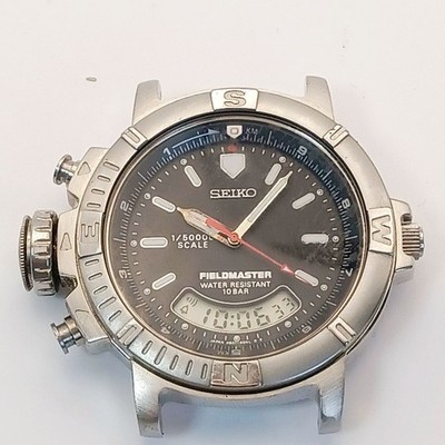 SEIKO FIELDMASTER Map Meter Quartz Men s Watch Face Ana Digi Watch from Japan