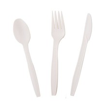 260 Pack Compostable Cutlery Set Plastic Knives Plastic Forks Spoons Utensils...