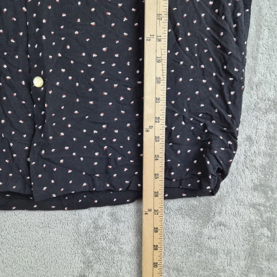 Camisa Alta Groovin De Colección Para Hombres XL Negra Confeti Caballo de Mar Japón Mezcla de Seda Foto 4 de 4