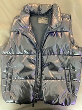 Old Navy puffer vest for girls. Light blue. Size L 10-12 . In great condition.