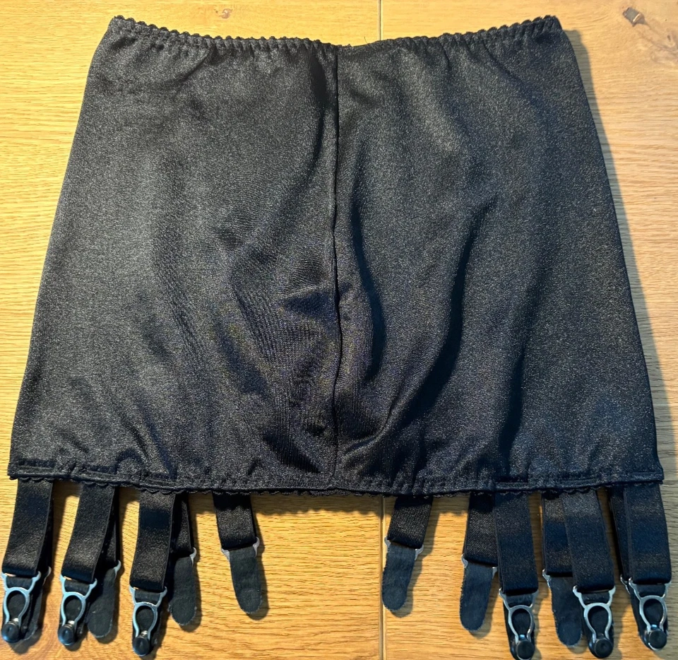 NYLONZ Hoher & WEICHER Strapsgürtel 14 Strumpfhalter METALLIC Glanz S 60-70cm - Bild 3 von 4