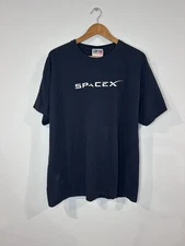 Space X Shirt Mens XL Elon Musk Black Cotton Computer Gear Tech Y2k NASA Space