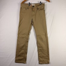 Levi's 511 Jeans Boys Size 16 28x28 Beige Light Wash Slim Fit Leg Stretch