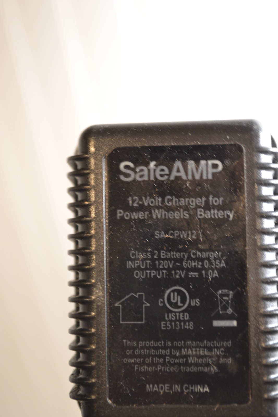 SafeAMP 12-Volt Charger for Power Wheels SA-CPW12