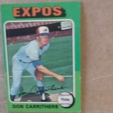 1975 Topps - Don Carrithers #438 Montreal Expos Baseball Card Base Set