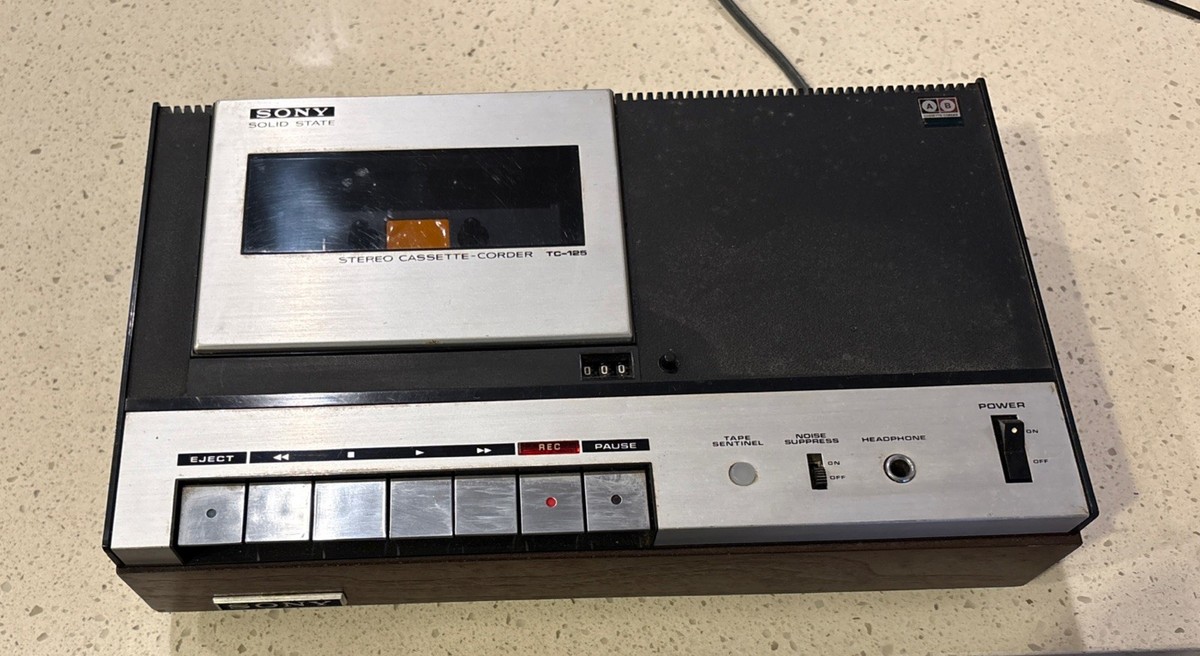 SONY TC-DSM カセットプレーヤー Sony TC-125 Vintage Solid State Cassette Player/ Recorder/Working