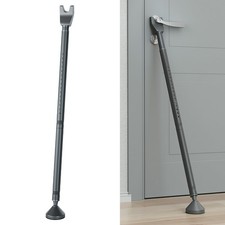 Upgraded Door Security Bar, Strong Safety Stoppers, Adjustable Black