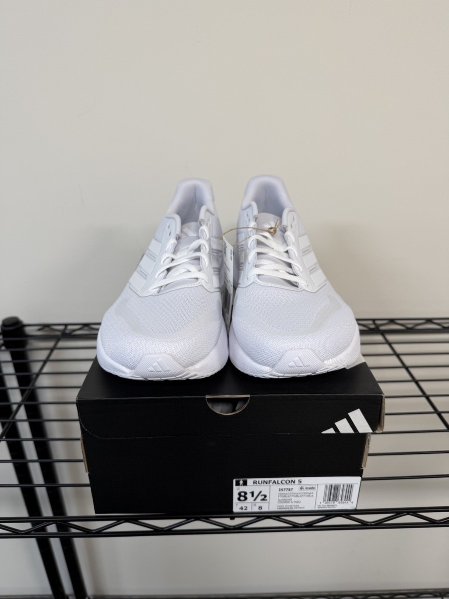 Size 11.5 - adidas Runfalcon 5 Triple White for sale online  display picture 1