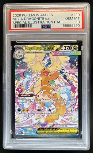 2026 Pokemon Mega Dragonite ex Special Illustration Rare #290/217 PSA 10