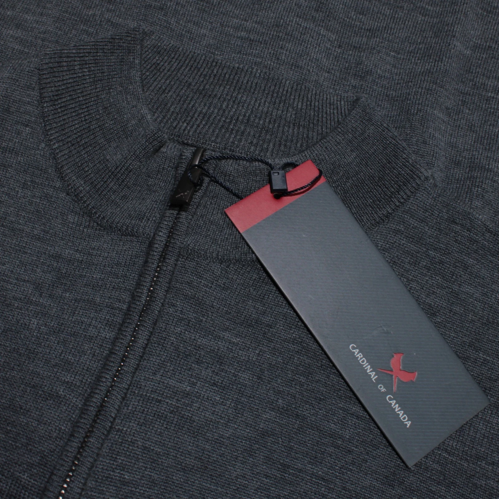 Cardinal of Canada NWT Hennessy Full Zip Sweater Size S Gray Melange 100% Wool