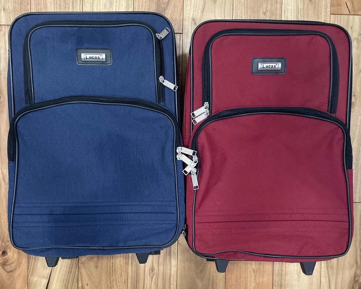 美品　Lucas ボストンキャリーバッグ Blue Lucas Travel Luggage for sale | eBay