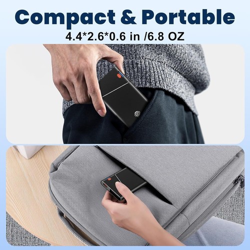 Aaoyun portable charger power bank 10000mah, black - Picture 9 of 9