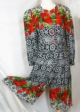 Vintage 80s outfit jacket culotts floral By Gadd tropical print