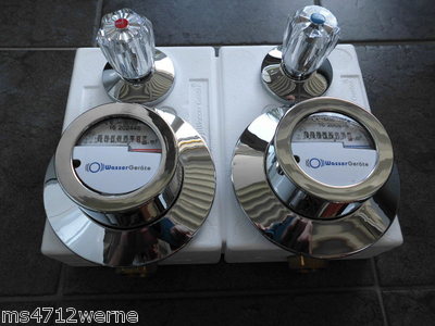ISTA / Koax2'' WG TEC 3000 UNTERPUTZ - Wasserzähler Montageblock DOUBLE komplett.