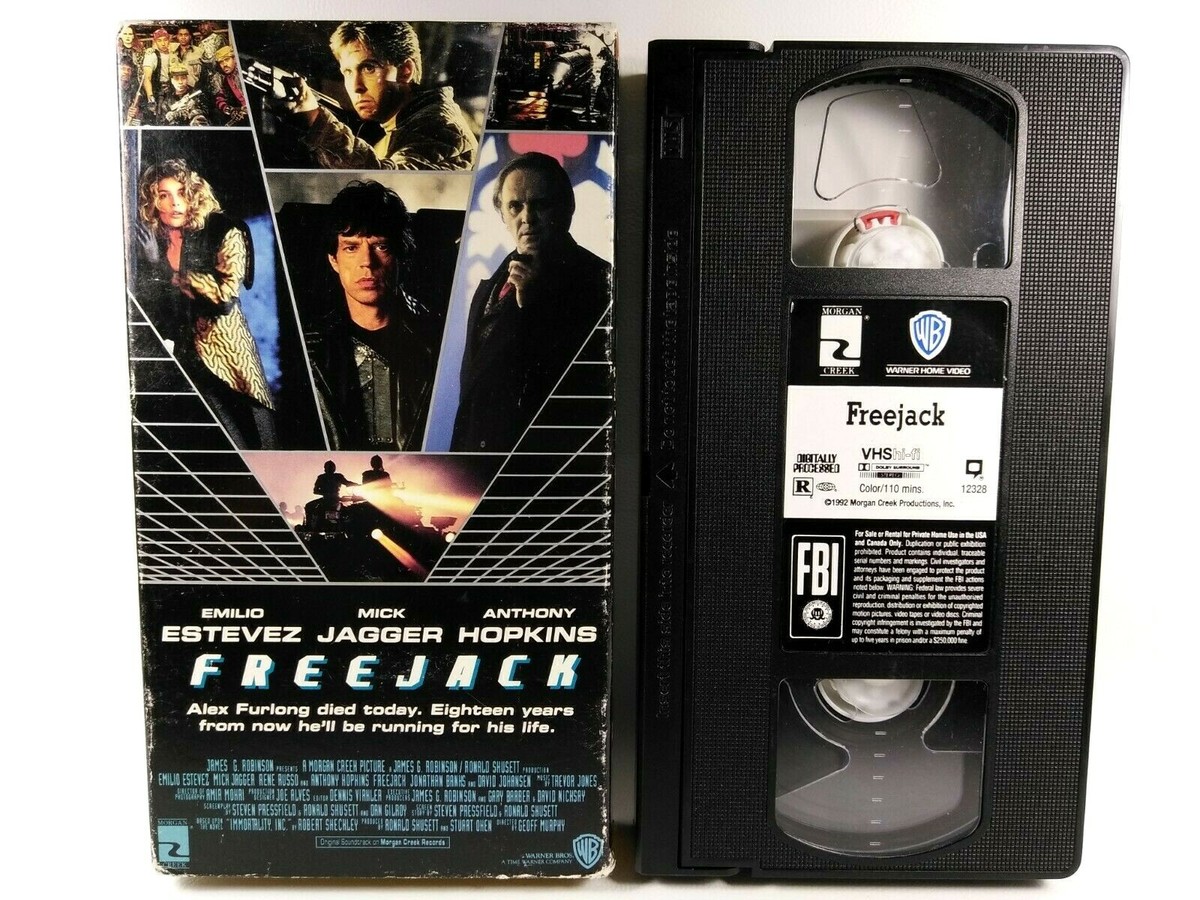 Freejack (VHS, 1992) Mick Jagger, Emilio Estevez, Anthony Hopkins