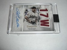 ANDY PETTITTE 19 TOPPS LUMINARES GAME USED TRIPLE JERSEY AUTO 12/15 SIGNED CARD