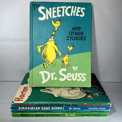 Lot of 5 Vintage Dr. Seuss Random House Book Club Edition Hardcover Books
