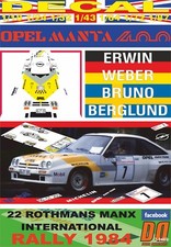 Decal Opel Manta 400 E. Weber Manx R. 1984 Dnf 01 Decal Opel Manta 400 E. Weber Manx R. 1984 Dnf 01