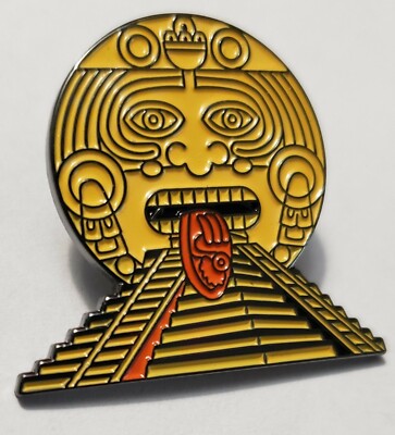 Aztec Sun God Pyramid Chicano Biker Lowrider Mens Hat Fedora Vest Badge ...