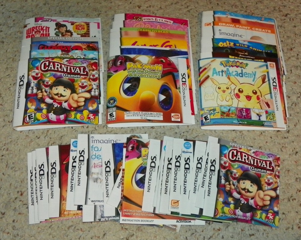 Nintendo DS - Video Game Artwork & Instruction Booklet LOT - 50 Pieces |  eBay