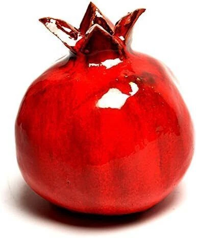 Große Größe roter Granatapfel handgefertigte Kunstkeramik