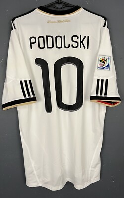 MENS GERMANY NATIONAL 2010/2011 PODOLSKI #10 SOCCER FOOTBALL SHIRT JERSEY SIZE L