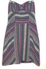 Urban Outfitters Tribal Embroidered Strapless Dress Staring At Stars Size 0