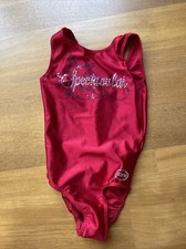 OZone  Spectacular  Leotard Leo Gymnastics Dance Tumble Red Sequin Youth Large