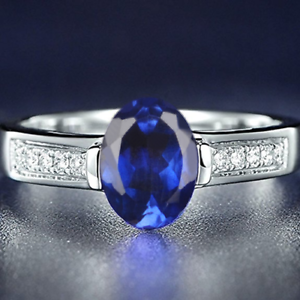 925 Sterling Silver Trillion Shape 1.75Ct Natural Blue Tanzanite Engagement Ring
