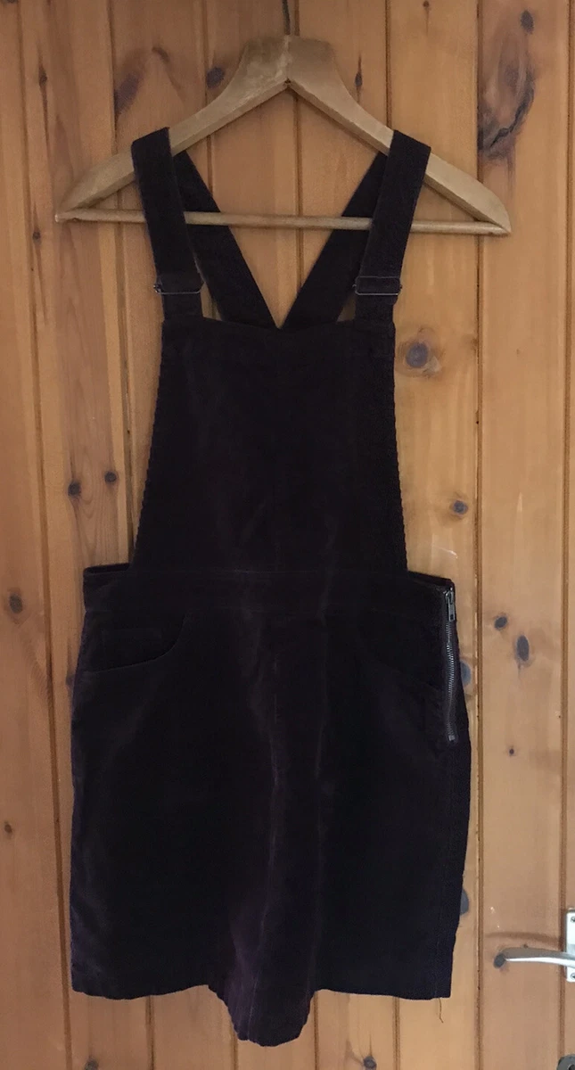 New look top burgundy cord pinafore