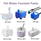 Pet Water Dispenser Pump USB Rechargeable LED Light Cat Drinking Fountain Motor