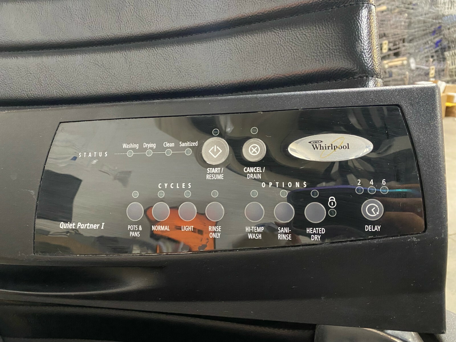 WHIRLPOOL QUIET PARTNER I Dishwasher CONTROL PANEL BLACK W10102847