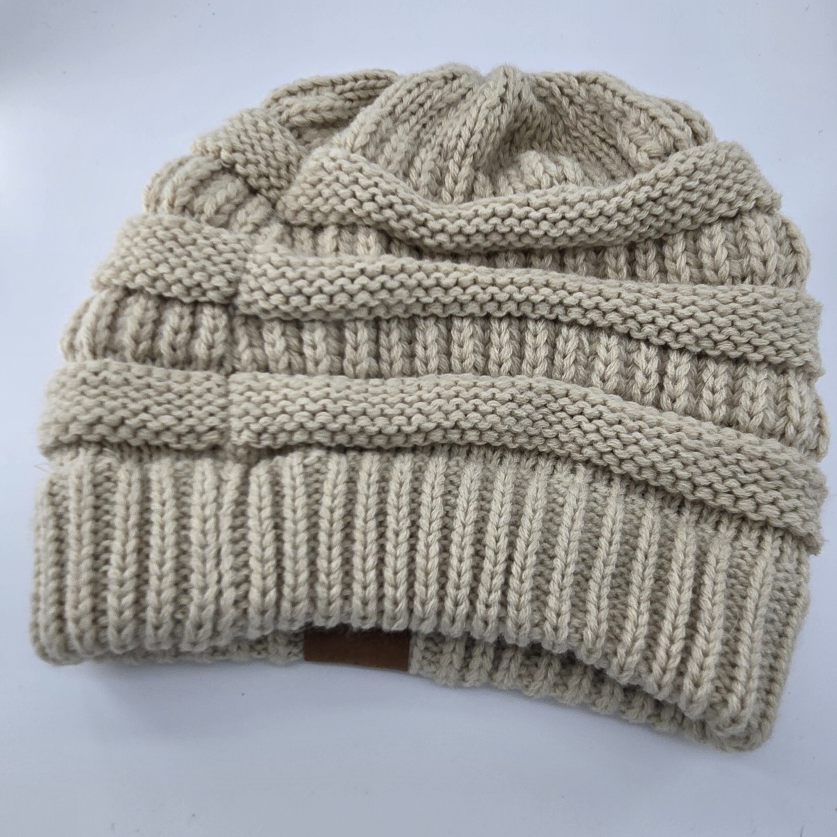Chunky Cable Knit Beanie Winter Hat Stretchy Classic Trendy Unisex Cozy Womens Black Cable Knit Beanie Hat - Warm & Stylish Winter  main image 3