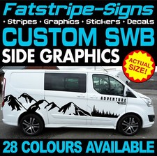 fits Ford Custom Graphics Stripes Stickers Decals ST Camper Van Motorsport SWB