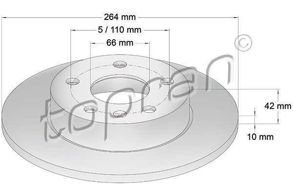2X Topran 205 526 Bremsscheibe FüR Opel-image