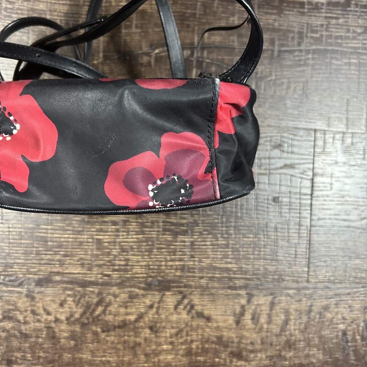 Kate Spade Purse Women Red Mini Floral Bradley Wilson Poppy 
