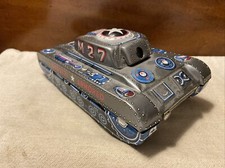 Vintage Utaka Japan Tin Litho Friction Motor 8 U.S. Army M-27 Armored Tank Toy