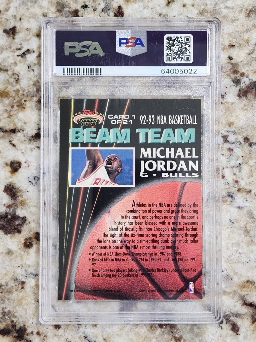 1992 Stadium Club Beam Team (MEMBERS ONLY) MICHAEL JORDAN PSA 9 | eBay