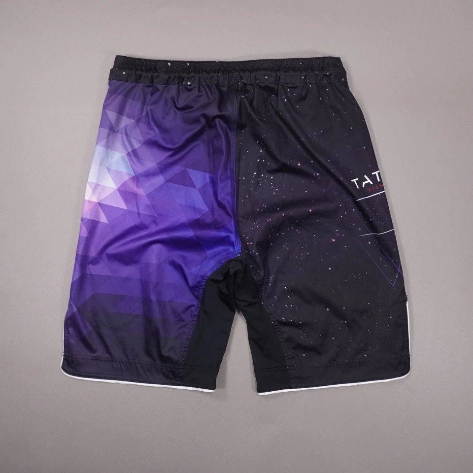 Pantalones Cortos Tatami Fightwear Grappling Gráfico Galaxia Para Hombres 36 Negro Púrpura Usados en Excelente Condición Foto 2 de 4