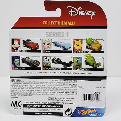 Hot Wheels Disney Winnie the Pooh Car Truck Yellow Green Series 1 3 of 6 - Picture 2 of 2