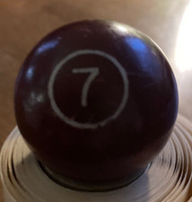 BILLIARD BALL 1 1/2" DIAMETER VINTAGE 7 BURGUNDY POOL BALL SOLID REPLACEMENT